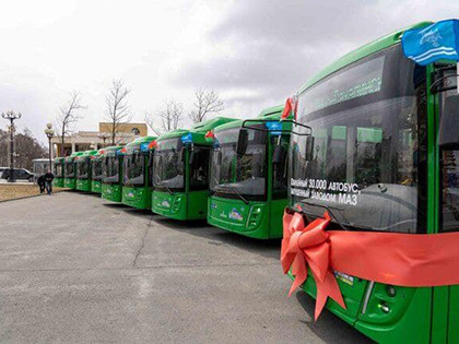 Новые автобусы МАЗ в Южно-Сахалинске