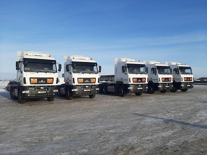 Новый тягач МАЗ в Казахстане