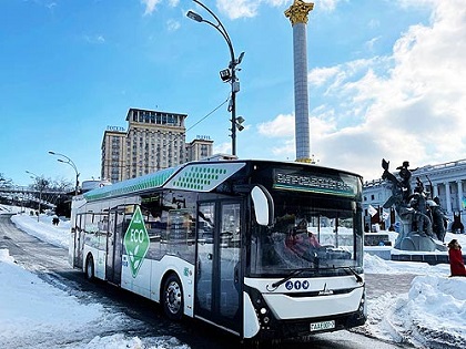 Электробус МАЗ-303Е10 в Киеве
