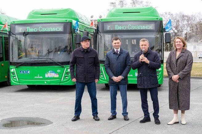 Новые автобусы МАЗ в Южно-Сахалинске