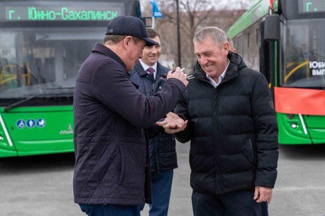 Новые автобусы МАЗ в Южно-Сахалинске