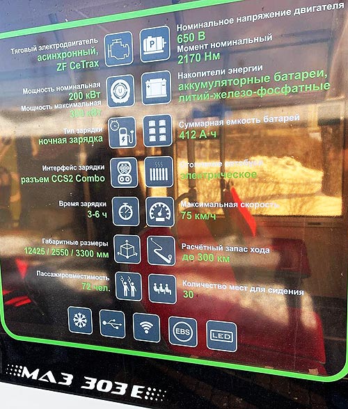 Электробус МАЗ 303Е10 в Киеве